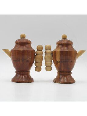 Tree House Redwood Highway California Teapot Shaped Vintage Salt Pepper Shakers